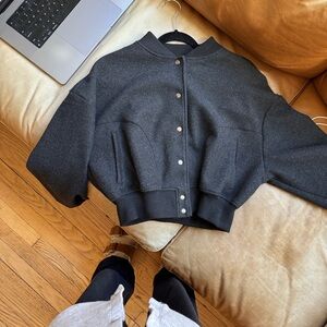 Zara Charcoal Bomber Jacket